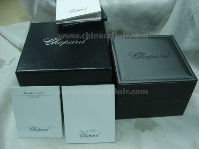 LUXURY Black Leather Replica Chopard Watch Box